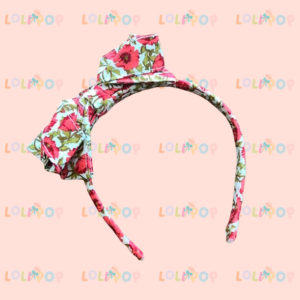 DIADEMA FLOR ROJA Y VERDE