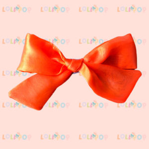 MOÑO LAZO ORGANZA NARANJA