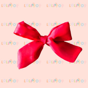 MOÑO LAZO ORGANZA ROJO