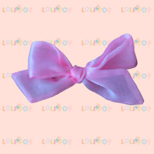 MOÑO LAZO ORGANZA ROSA