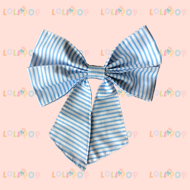Corbata A Rayas Azul Marino Con Lana