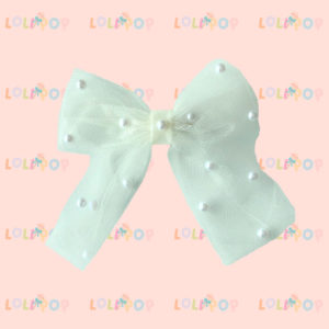 MOÑO TUL COLOR PERLA