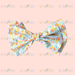 MOÑO DOBLE FLOR AMARILLO Y NARANJA