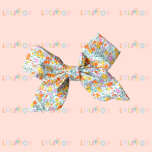 MOÑO CLASICO FLOR AMARILLO Y NARANJA