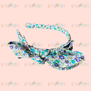 DIADEMA FLOR MORADA Y VERDE