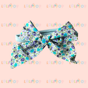 BANDITA FLORES VERDE Y MORADO