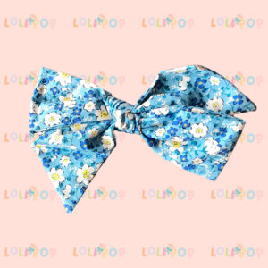 MOÑO LAZO FLOR AZUL