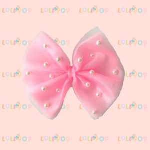 MOÑO TUL MARIPOSA ROSA BEBE