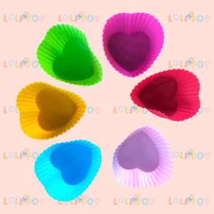 6 PZAS MOLDES FORMA DE CORAZON SAN VALENTIN