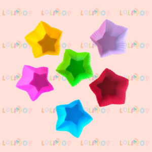 6 PZAS MOLDES DE SILICÓN ESTRELLA