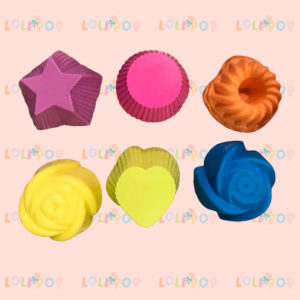 6 PZAS MOLDES SILICÓN FORMAS VARIADAS