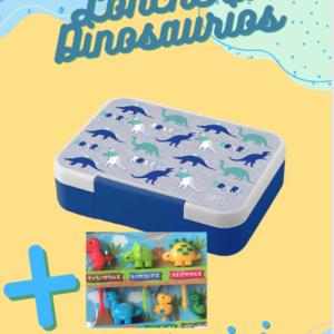 SET Lonchera Dinosaurios+ mini tenedores