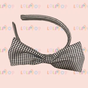 DIADEMA CUADRO BLANCO Y NEGRO