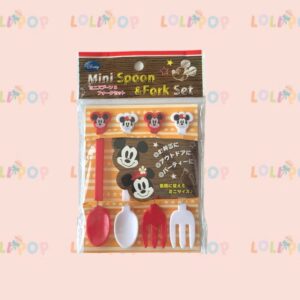 CUCHARA Y TENEDOR MICKEY ROJO Y NEGRO (cubiertos)