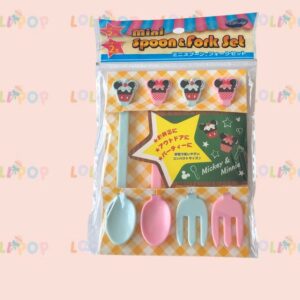 CUCHARA Y TENEDOR MICKEY ROSA Y AZUL (cubiertos)