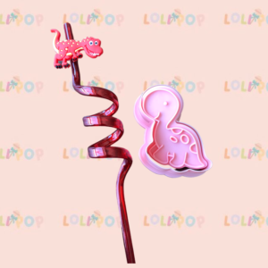 Dinosaurio popote y cortador