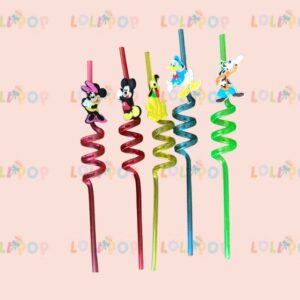 POPOTES MICKEY Y  FIGURITAS DECORATIVAS (5 PZAS)