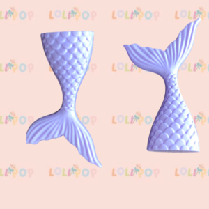 Contenedor Cola de sirena morado  (2 pzas)