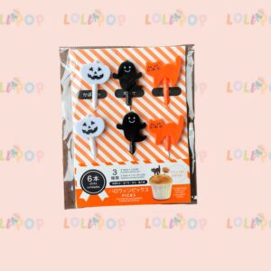 HALLOWEEN PICKS GATO NEGRO Y NARANJA