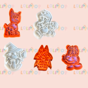 HALLOWEEN CORTADORES  NIÑOS 5 PZAS