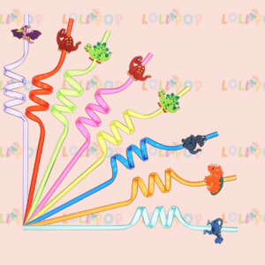 POPOTES Y FIGURITAS DECORATIVAS DINOSAURIO (8 PZAS)