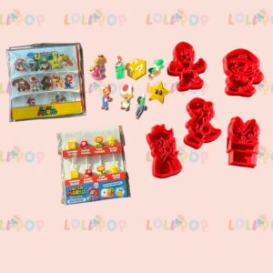 SET MARIO PICKS, CORTADORES Y FIGURITAS