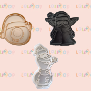 CORTADORES NAVIDAD MIKE, BABY YODA Y OLAF